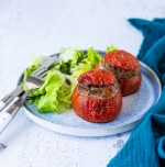 Tomates farcies au bœuf et aux lentilles
