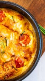 Clafoutis aux tomates cerises et chèvre