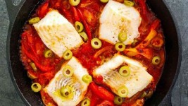 Dos de cabillaud aux poivrons