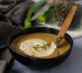 Soupe de lentilles, poireaux et carottes